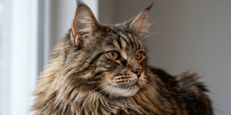 maine coon cat portrait