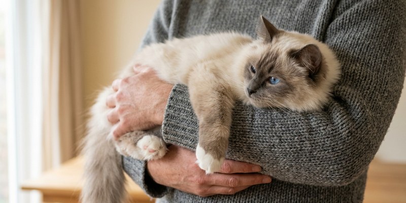 cat going limp in