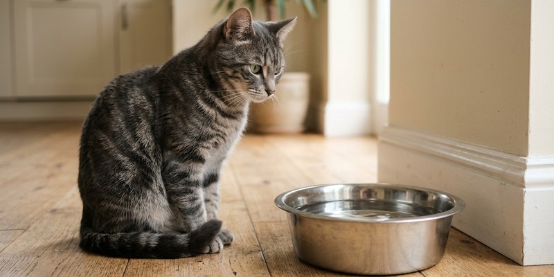 tabby cat beside steel