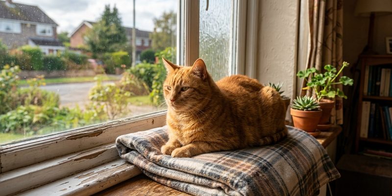 cat sitting on windowsill