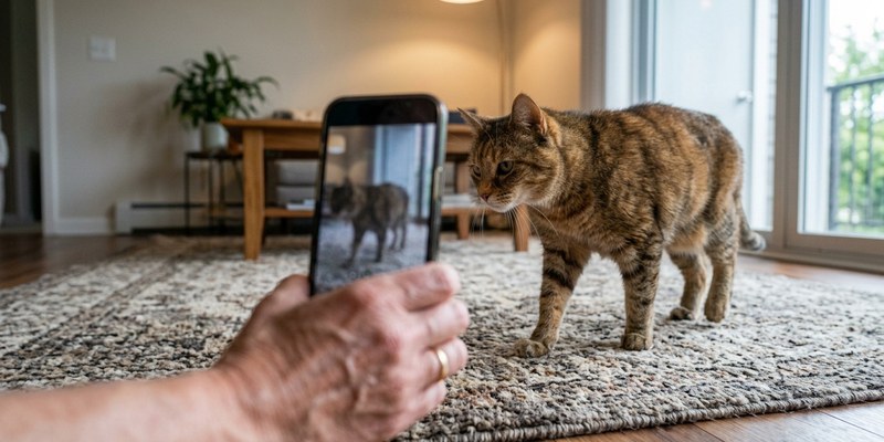 hand holding smartphone filming