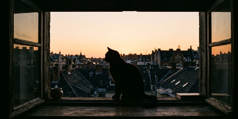 silueta de gata