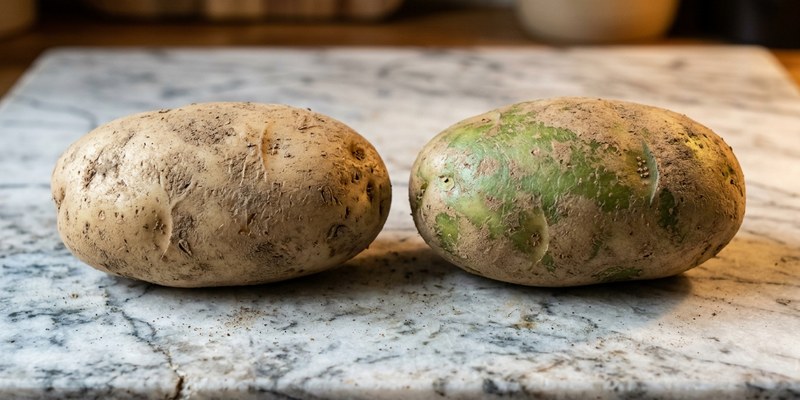 two potatoes marble slab