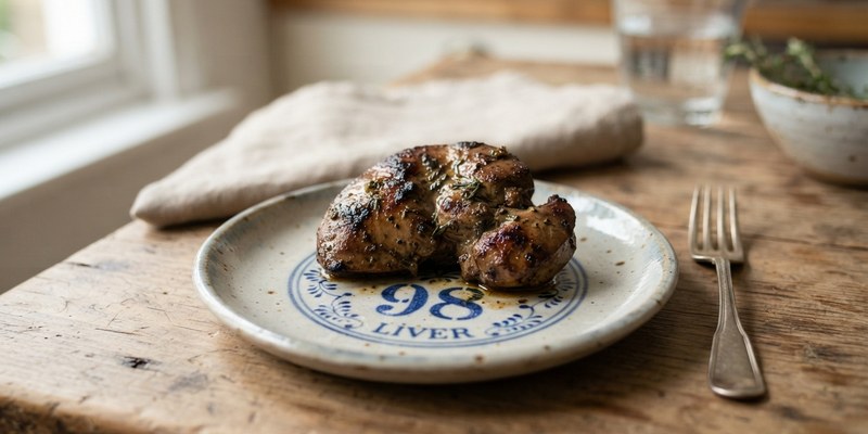 cooked chicken liver on