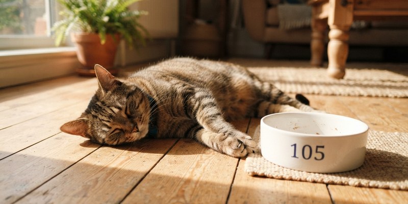 cat lying on floor