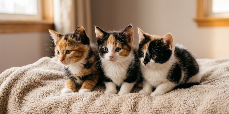 tres gatitos calico