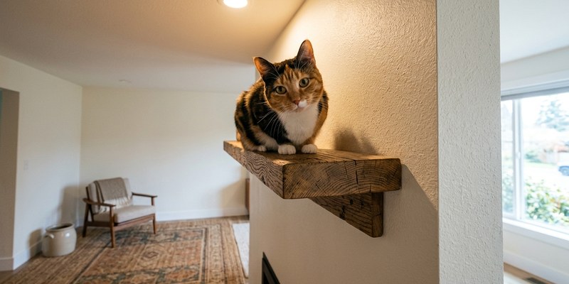calico estante madera