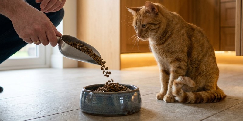 manos sirviendo comida