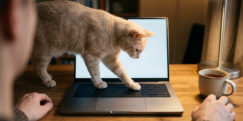 gato teclado portatil