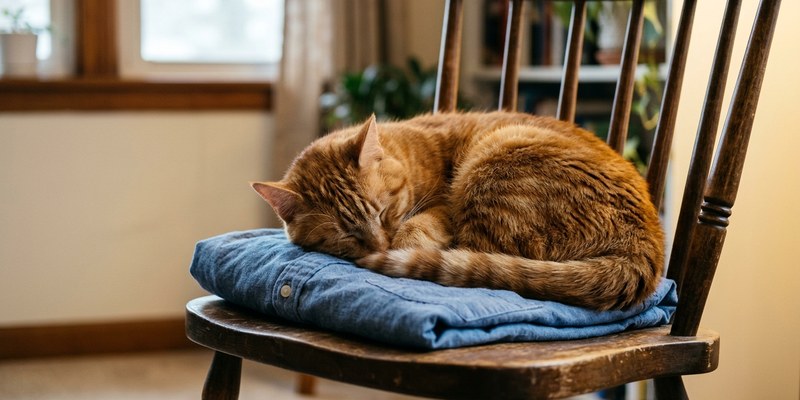 gato sobre camisa