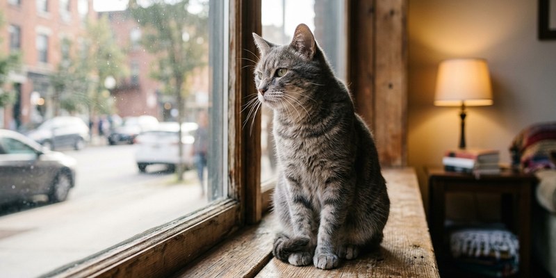 tabby cat sitting on