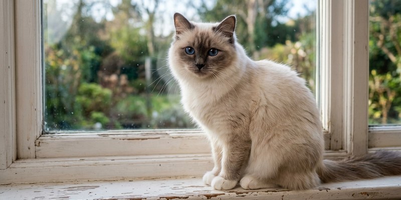 cat sitting on windowsill