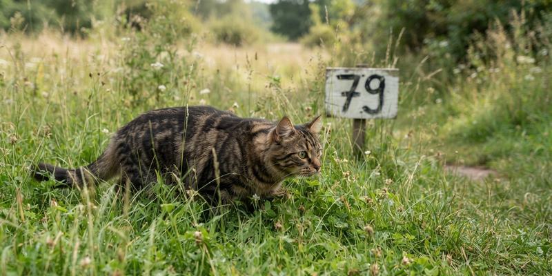 cat stalking in grass