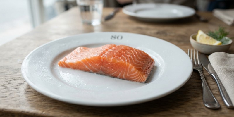 raw salmon on plate