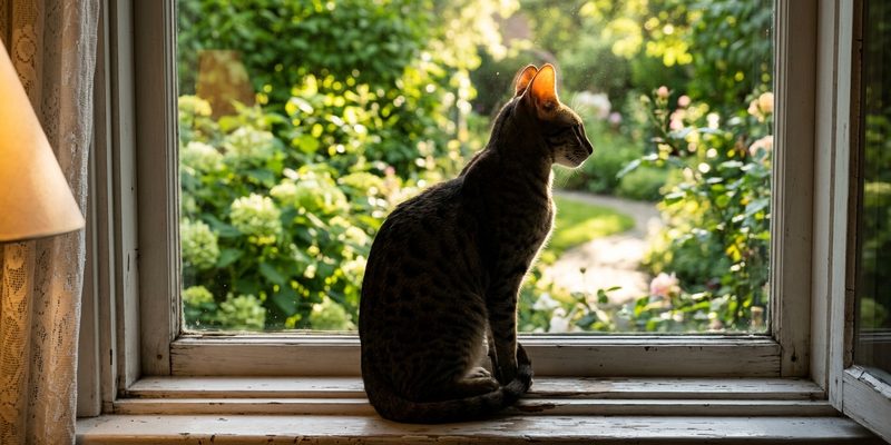 cat sitting on windowsill