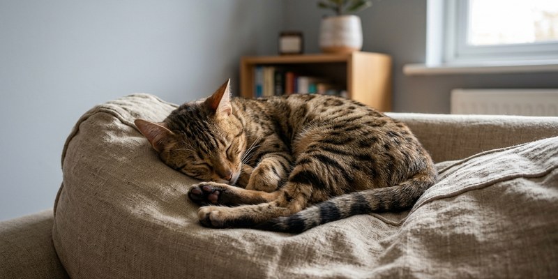 two cats lying side
