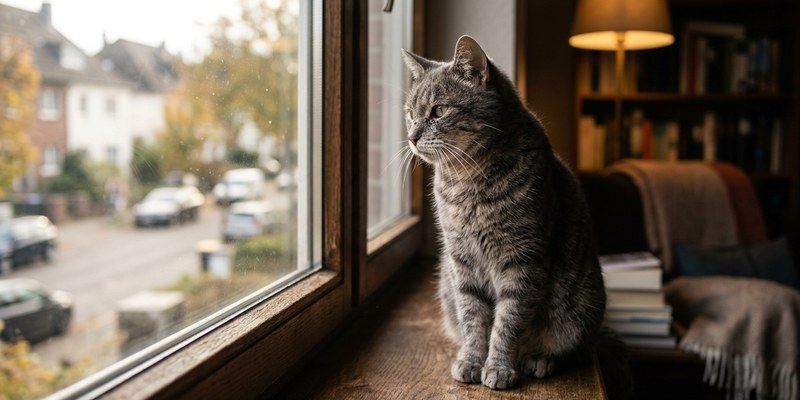 tabby cat sitting on