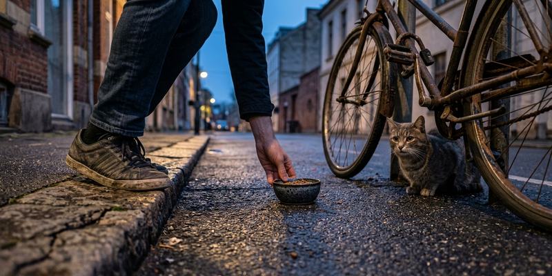 person placing bowl for