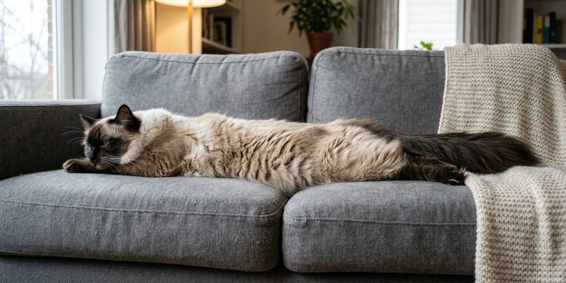 large cat lying on
