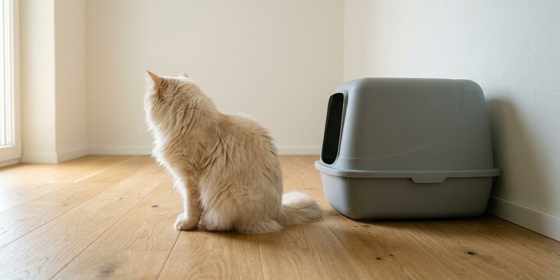 cream cat sitting on