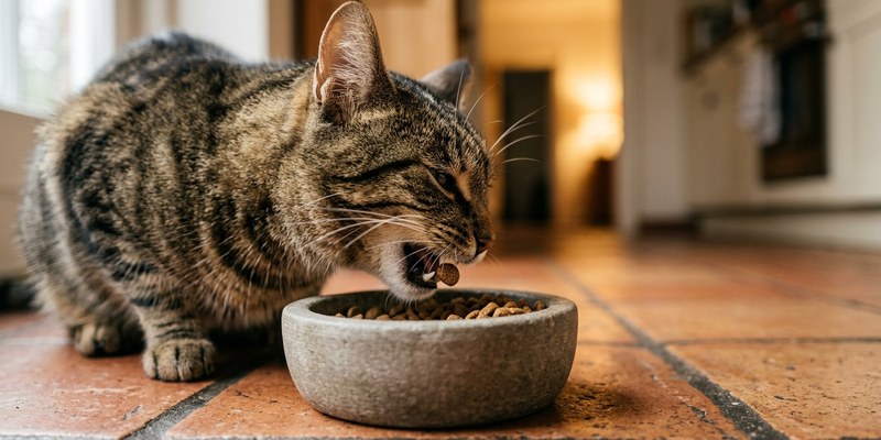 gato atigrado plato