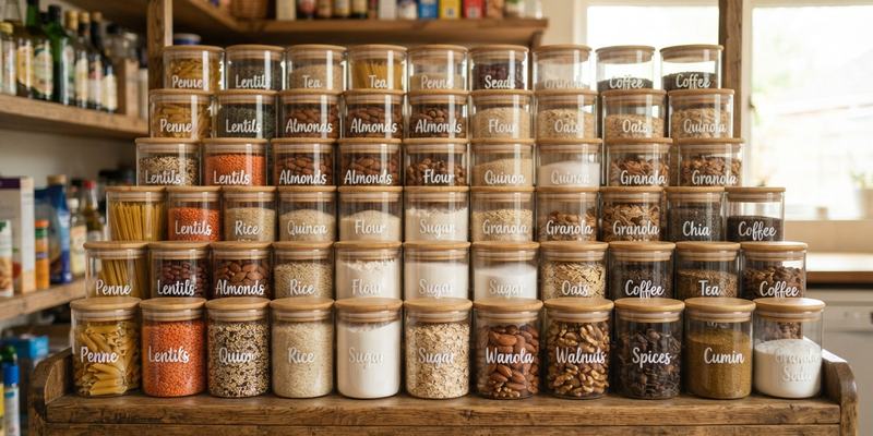 kitchen pantry shelf with