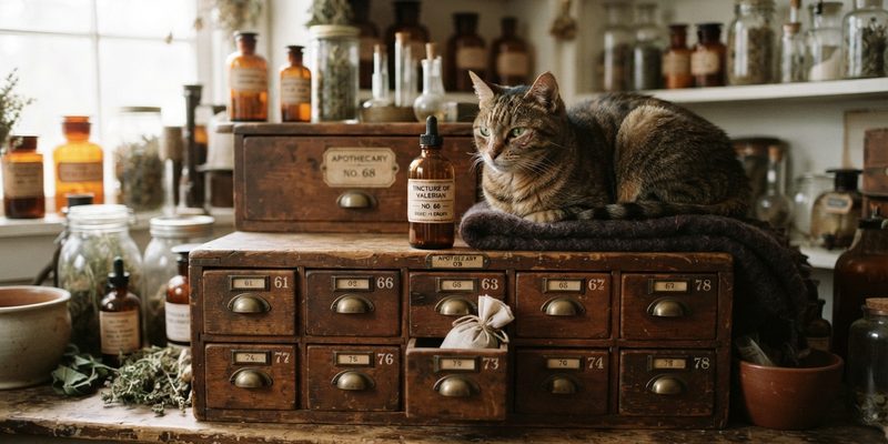 wooden medicine drawer with