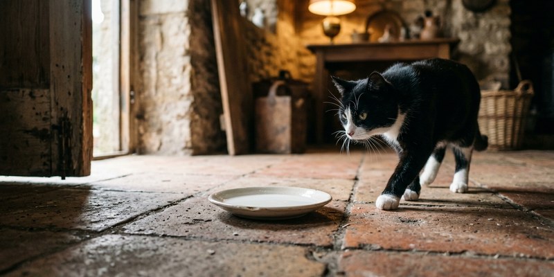 saucer of milk cat