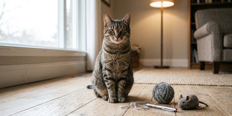 tabby cat sitting on